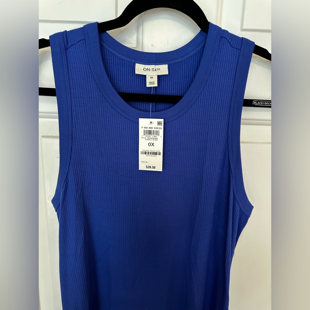 Plus Size Rib-Knit Midi Dress